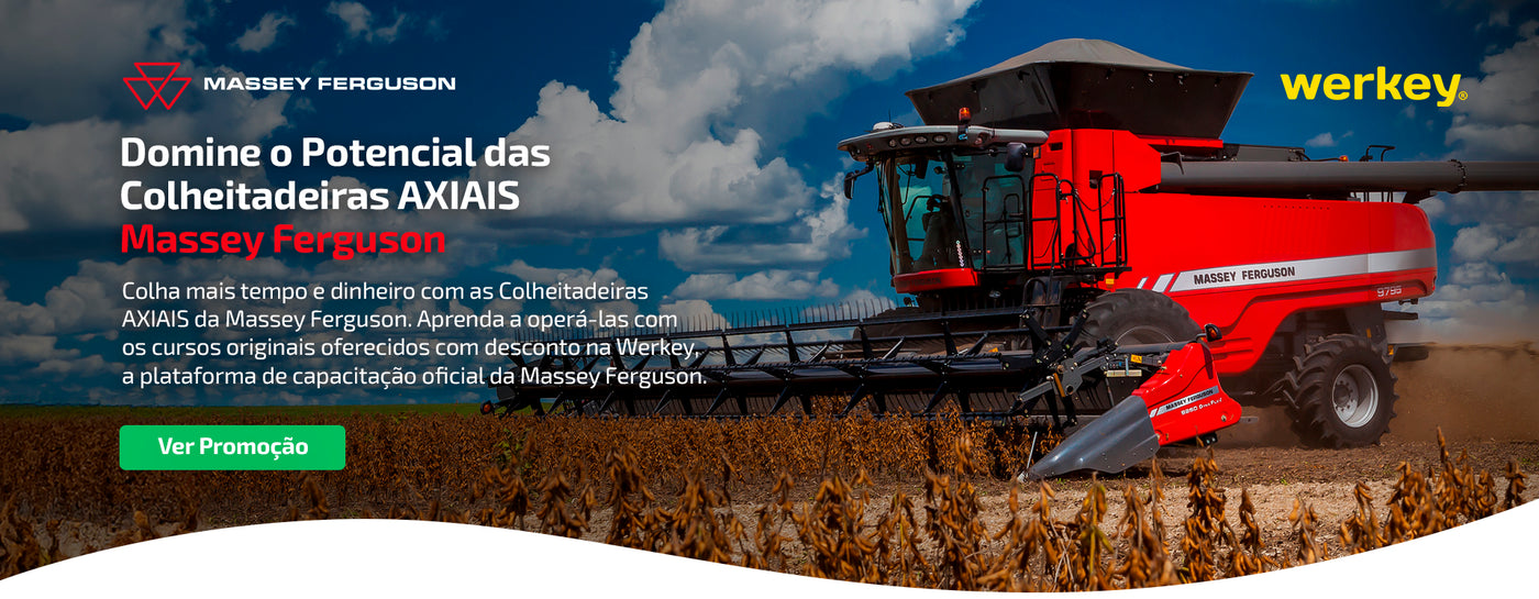 Curso original sobre Colheitadeiras Massey Ferguson Axial, disponível na Werkey